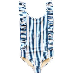 Pink Chicken Blue Stripe Katniss Suit Medium NWT